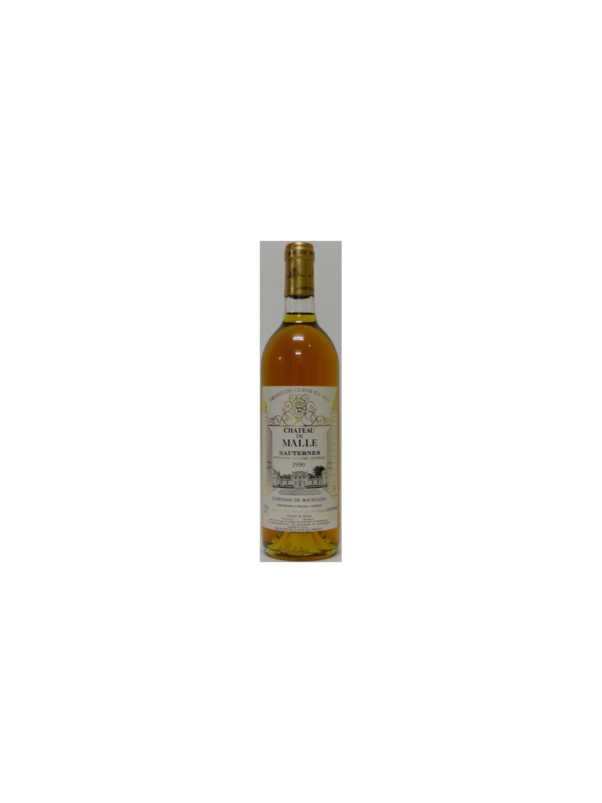 CHATEAU DE MALLE SAUTERNES 1990 - COMTESSE DE BOURNAZEL