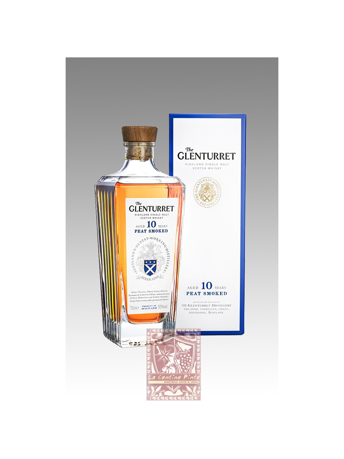 WHISKY GLENTURRET 10 YO PEAT SMOKED