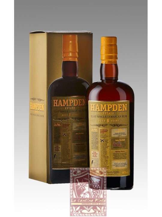 HAMPDEN ESTATE OWH PURE SINGLE JAMAICAN RUM 46°   8 Y.O.  RUM DELLA GIAMAICA, HAMPDEN DISTILLERY