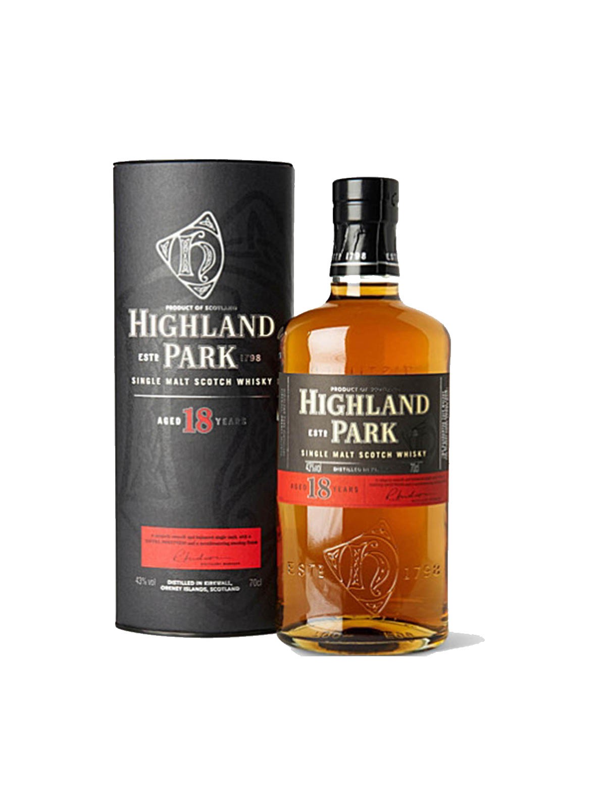 WHISKY HIGHLAND PARK 1798 SINGLE MALT AGED 18 YEARS